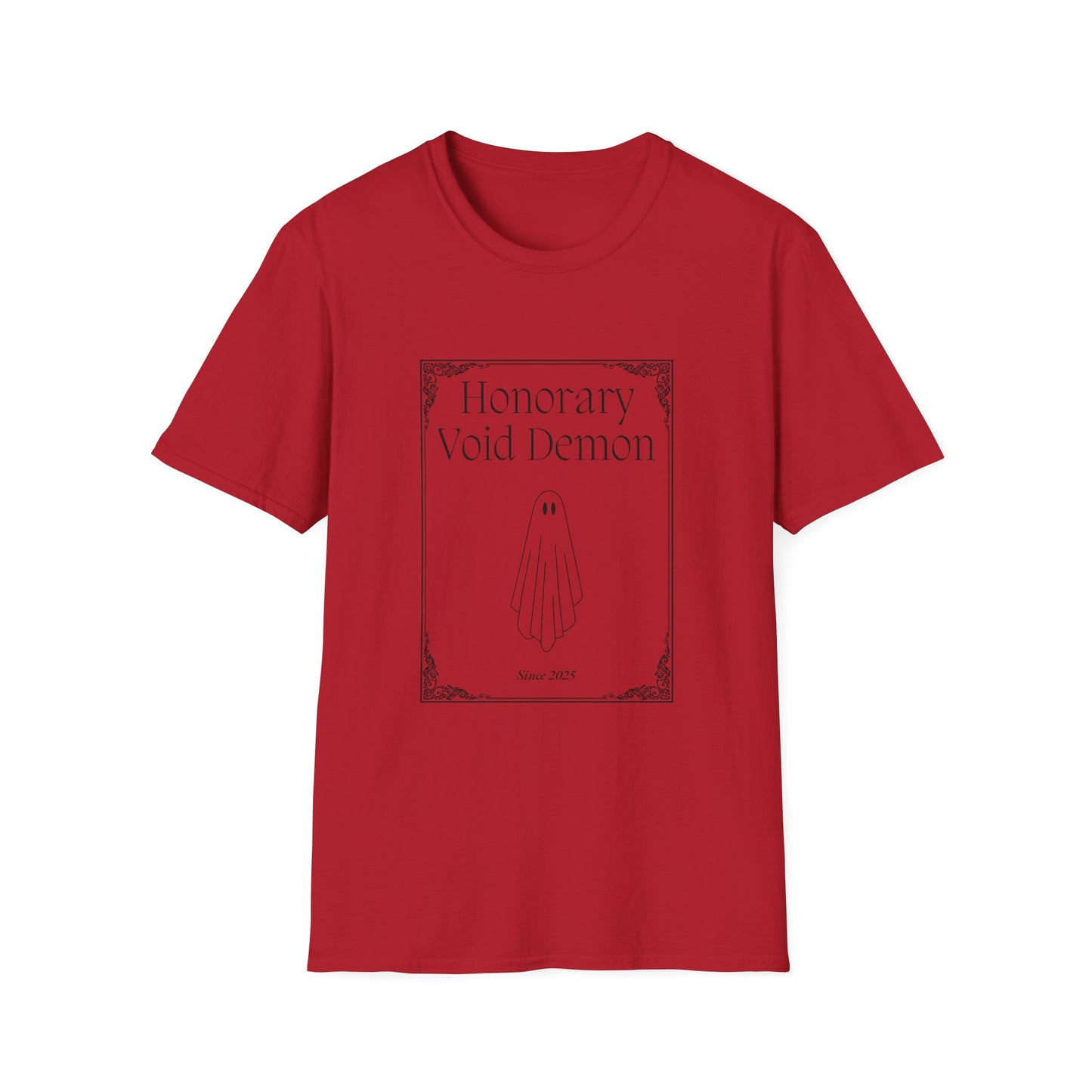 Honorary Void Demon Unisex Softstyle T-Shirt - Quirky Ghost Tee for Halloween & Everyday Wear