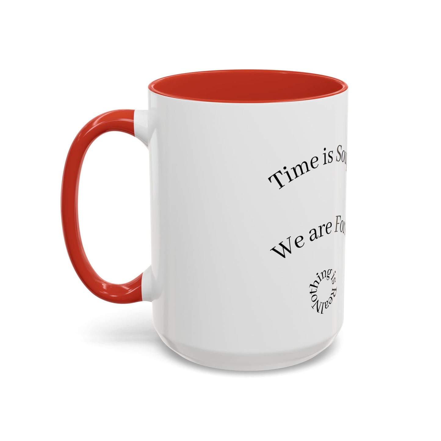 Whimsical Accent Coffee Mug - "Time is Soup" & "We are Fork" - Fun Gift for Food Lovers