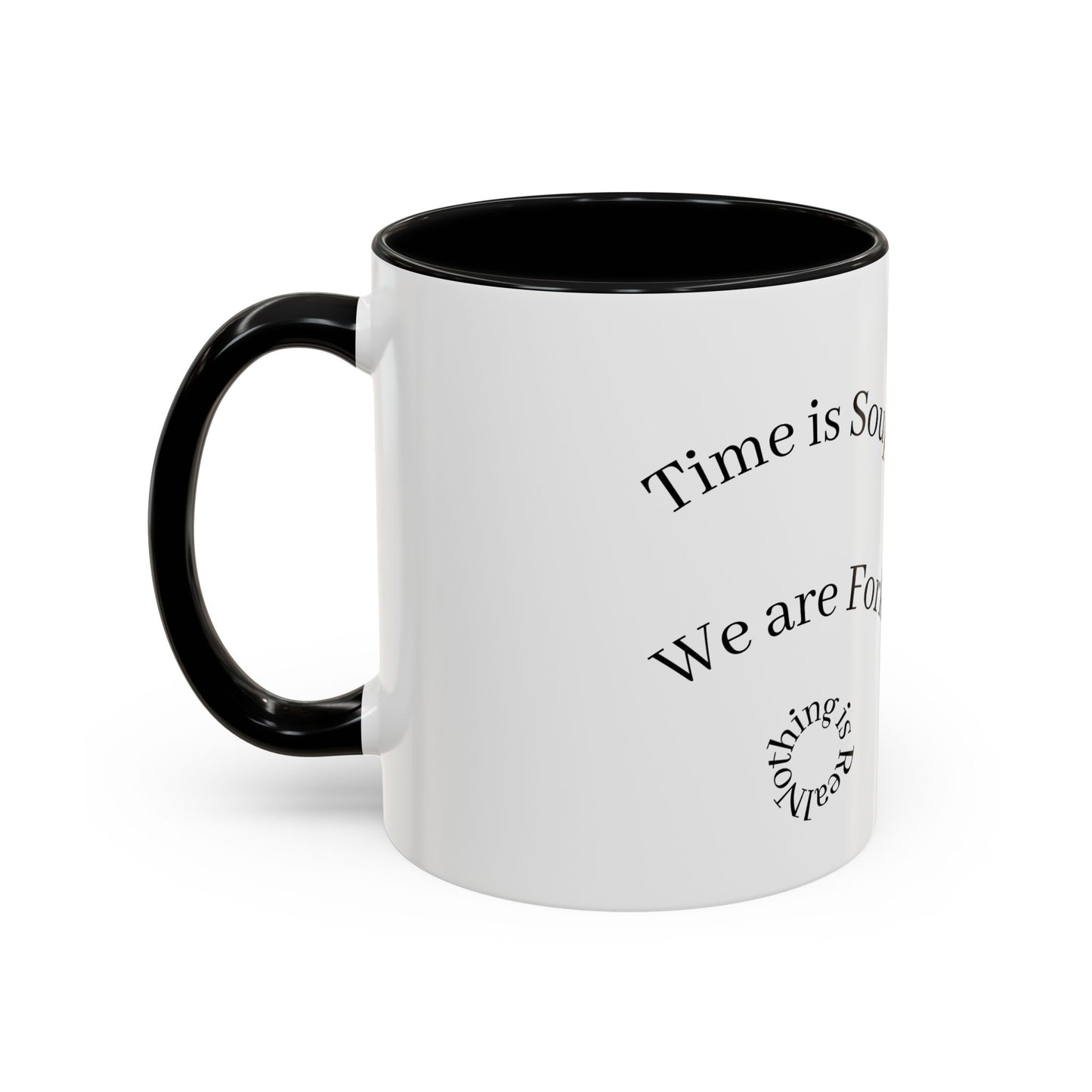 Whimsical Accent Coffee Mug - "Time is Soup" & "We are Fork" - Fun Gift for Food Lovers