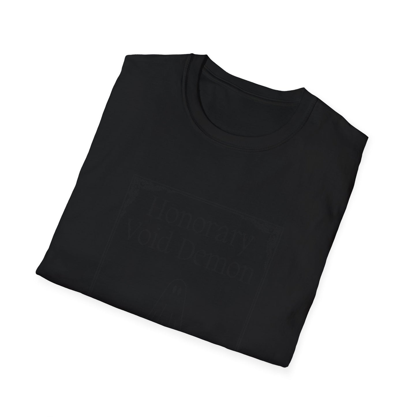 Honorary Void Demon Unisex Softstyle T-Shirt - Quirky Ghost Tee for Halloween & Everyday Wear